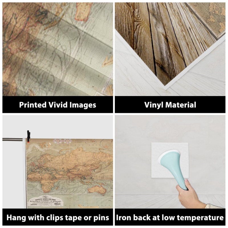 AOFOTO 8x10ft Vintage World Map Photography Nostalgic Backdrops Artistic Backdground Retro Wooden Floors Adult Boy Man Younger Kid Toddler Girl Portrait Photo Shoot Studio Props Vinyl - Image 2